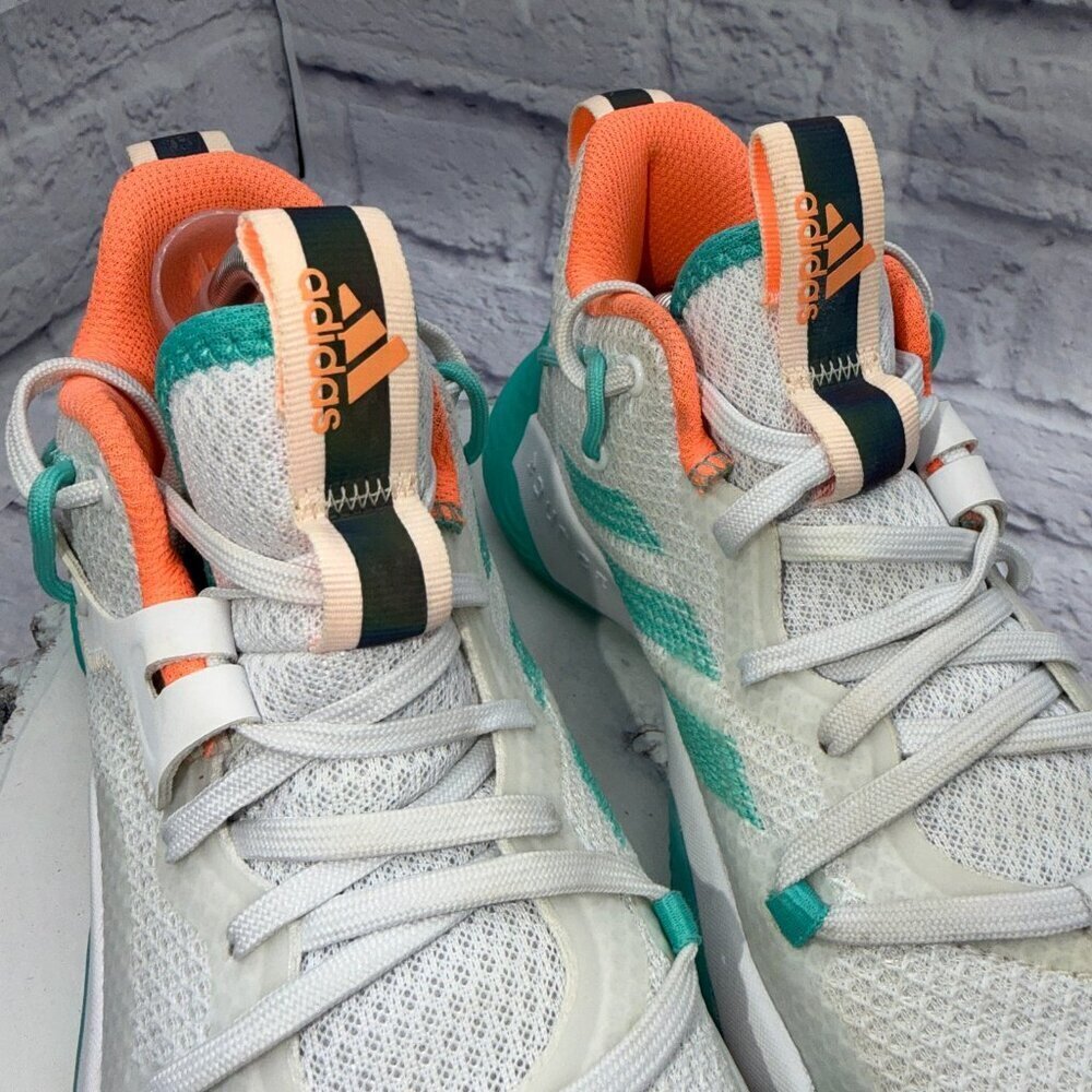 Adidas Harden Stepback 3 Shoes Men Sz 5 Wmn Sz 7 The Bahamas Bounce Mint Coral - Picture 8 of 12